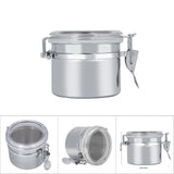 Stainless Steel Coffee Canister Food Storage Jar Tea Sugar Milk Powder Container (10*7.4cm)