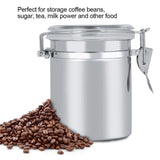Stainless Steel Coffee Canister Food Storage Jar Tea Sugar Milk Powder Container (10*11cm)