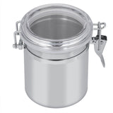Stainless Steel Coffee Canister Food Storage Jar Tea Sugar Milk Powder Container (10*11cm)