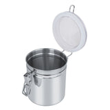 Stainless Steel Coffee Canister Food Storage Jar Tea Sugar Milk Powder Container (10*11cm)