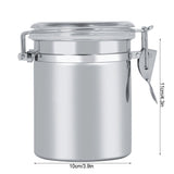Stainless Steel Coffee Canister Food Storage Jar Tea Sugar Milk Powder Container (10*11cm)