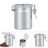 Stainless Steel Coffee Canister Food Storage Jar Tea Sugar Milk Powder Container (10*11cm)