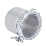 Stainless Steel Coffee Canister Food Storage Jar Tea Sugar Milk Powder Container (13*11cm)