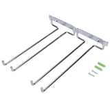 Double Row Iron Chrome Wine Glasses Holder Wall Mount Stemware Rack In Australia - Darrahopens