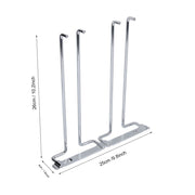 Double Row Iron Chrome Wine Glasses Holder Wall Mount Stemware Rack
