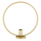 Round Circle Iron Candlestick Craft Desk Candle Holder for Candlelight Dinner (Gold) In Australia - Darrahopens