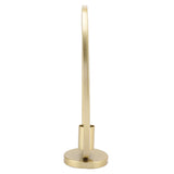 Round Circle Iron Candlestick Craft Desk Candle Holder for Candlelight Dinner (Gold)