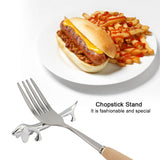 Novel Metal Dog Pattern Sturdy Durable Chopstick Stand Table Decorative Ornament In Australia - Darrahopens