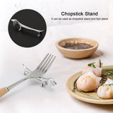 Novel Metal Dog Pattern Sturdy Durable Chopstick Stand Table Decorative Ornament