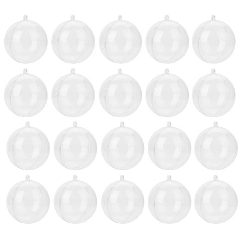 20 Pcs Clear Fillable Ornament Balls DIY Plastic Ball Christmas Decoration Tree Ball (5cm) In Australia - Darrahopens