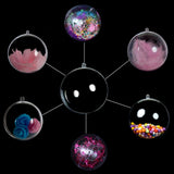 20 Pcs Clear Fillable Ornament Balls DIY Plastic Ball Christmas Decoration Tree Ball (5cm)