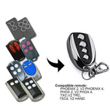 Clone PHOENIX, PHOX, TXC, TRC, TSC4, HANDY 433mhz Garage Door Remote Control