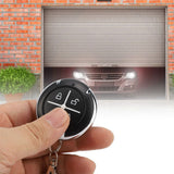 4 Key Black Round Auto Copy Garage Gate Door Wireless Remote Control(433MHZ)