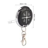 4 Key Black Round Auto Copy Garage Gate Door Wireless Remote Control(433MHZ)