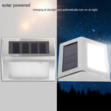 Stainless Steel 3LED Solar Power Wall Lamp Walkway Waterproof Landscape Light(White Light)
