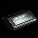 Stainless Steel 3LED Solar Power Wall Lamp Walkway Waterproof Landscape Light(White Light)