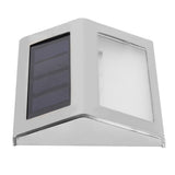Stainless Steel 3LED Solar Power Wall Lamp Walkway Waterproof Landscape Light(White Light)