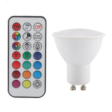 New GU10 3W RGB Warm White Color Changing LED Light Bulb Lamp with Remote Control In Australia - Darrahopens