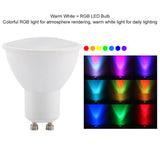 New GU10 3W RGB Warm White Color Changing LED Light Bulb Lamp with Remote Control In Australia - Darrahopens