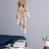 5 Head Vintage Hanging Hemp Rope for Light Retro Lamp Ceiling Pendant E27 Base In Australia - Darrahopens