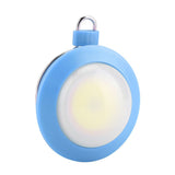 Mini COB LED Super Bright Round Camping Lights Outdoor Night Lamp with Hook((Blue)
