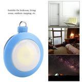 Mini COB LED Super Bright Round Camping Lights Outdoor Night Lamp with Hook((Blue)