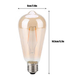 E27 Brown Glass Retro LED Light Lamp Bulb Lighting Decoration for Coffeehouse 2W