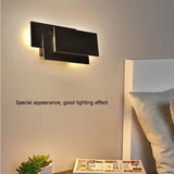 12W Modern LED Wall Mounted Sconce Light Decor Lamp Warm White for Bedroom (Black) In Australia - Darrahopens