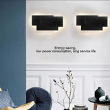 12W Modern LED Wall Mounted Sconce Light Decor Lamp Warm White for Bedroom (Black)