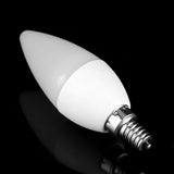 3W Multi Color Changing LED Candle Light Bulb AC85-265V with Remote Control(E12RGB+Warm White)
