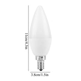 3W Multi Color Changing LED Candle Light Bulb AC85-265V with Remote Control(E12RGB+Warm White)