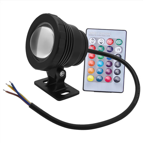 RGB LED Underwater Light Waterproof Multi color Outdoor Garden Spotlight AC/DC 12V (black) In Australia - Darrahopens