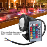 RGB LED Underwater Light Waterproof Multi color Outdoor Garden Spotlight AC/DC 12V (black)