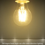 E27 220V 6W Warm Undimmable Filament Light Bulb for Restaurant Cafe Bar Illumination