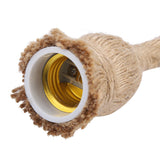 2m E27 Vintage Hemp Rope Ceiling Light Base Pendant Lamp Bulb Holder 85-265V (1*holder)