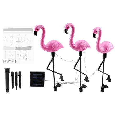 3 In 1 LED Flamingo Solar Power Light for Outdoor Waterproof Yard Garden Lawn Lamp In Australia - Darrahopens