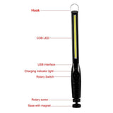 Portable 600lm High Bright LED Flashlight USB Rechargeable Torch Light with Magnet Working