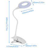 Rechargeable Clip on Clamp LED Lights Desk Table Lamp Eye Care for Reading Study Lighting