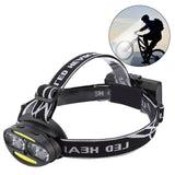 Outdoor Night COB T6 LED Head Light Induction Searchlight Adjustable Headband Accessory