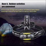Outdoor Night COB T6 LED Head Light Induction Searchlight Adjustable Headband Accessory