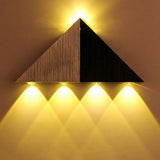 AC85-265V 5W LED Wall Light Triangle Sconce Lamp for Home Bedroom Bar Cafe Cold White
