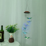 Outdoor Waterproof Solar Panel LED Dragonfly Wind Chimes Home Garden Decor Light (Green) In Australia - Darrahopens