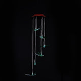Outdoor Waterproof Solar Panel LED Dragonfly Wind Chimes Home Garden Decor Light (Green)