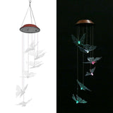 Outdoor Waterproof Solar Panel LED Butterfly Wind Chimes Home Garden Decor Light (transparent) In Australia - Darrahopens