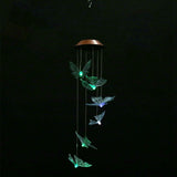 Outdoor Waterproof Solar Panel LED Butterfly Wind Chimes Home Garden Decor Light (transparent) In Australia - Darrahopens