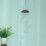 Outdoor Waterproof Solar Panel LED Butterfly Wind Chimes Home Garden Decor Light (transparent)
