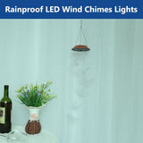Outdoor Waterproof Solar Panel LED Butterfly Wind Chimes Home Garden Decor Light (transparent)