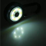 Lightweight LED Walking Light Safety Lamp with Carabiner for Night Running Cycling Black