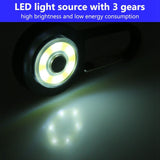 Lightweight LED Walking Light Safety Lamp with Carabiner for Night Running Cycling Black