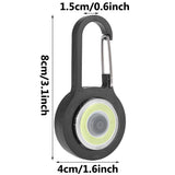 Lightweight LED Walking Light Safety Lamp with Carabiner for Night Running Cycling Black